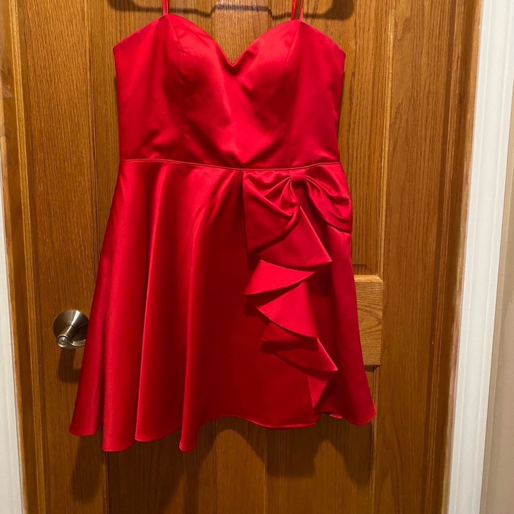 Red Strapless Dress